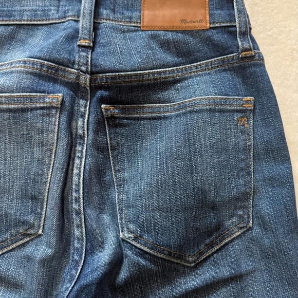 Madewell Blue Straight Leg Jeans with Distressed Look - Picture 7 of 9